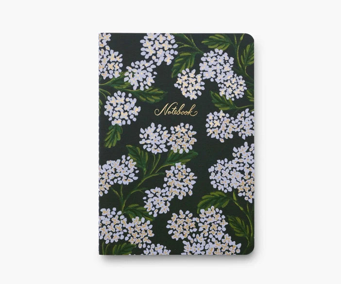 Set Of 3 Hydrangea Notebooks - Assorted