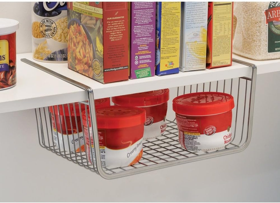 InterDesign York Lyra Under Shelf Hanging Wire Storage Basket