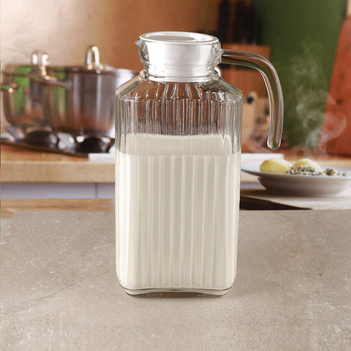55oz Glass Water Pitcher w/Lid