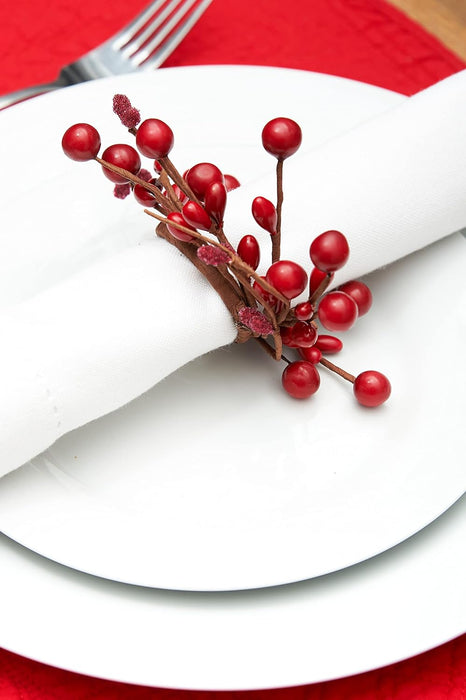 Berries Wreath Napkin Ring - Set Of 4