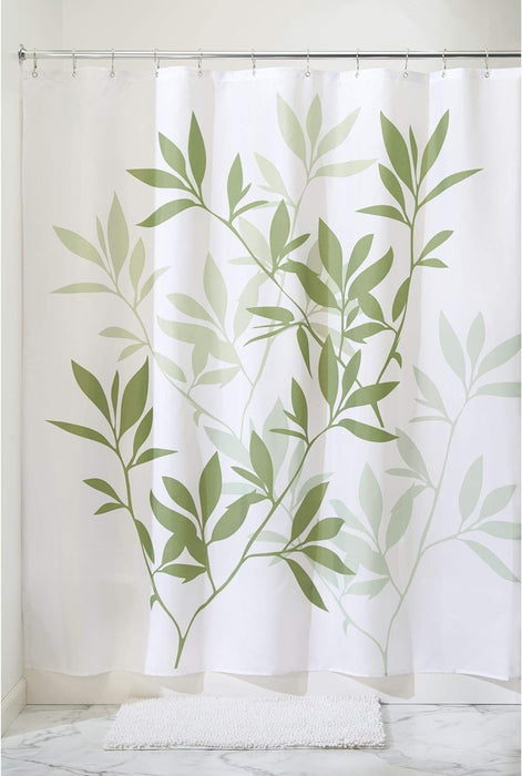 InterDesign Leaves Fabric Shower Curtain