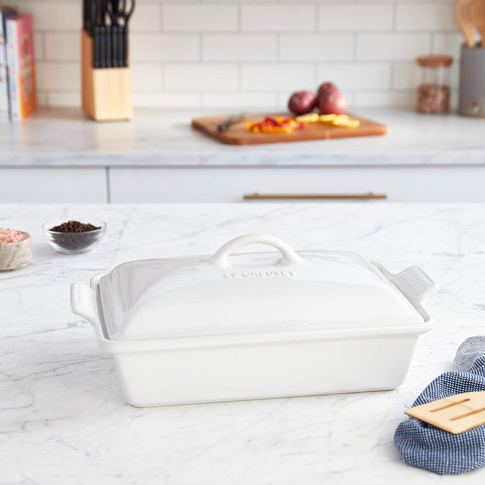 Le Creuset Heritage Casserole Dish - Pearlized White