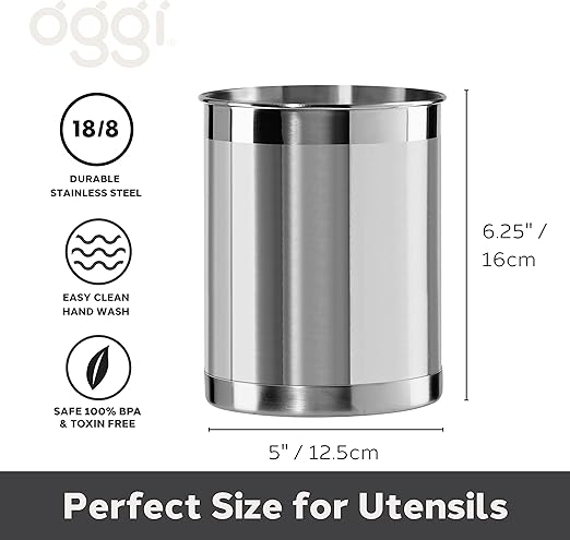 Stainless Steel Utensil Holder - Small