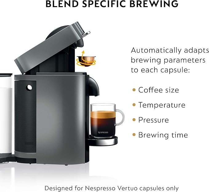 Nespresso Vertuo Plus Deluxe Coffee & Espresso Machine - Titan