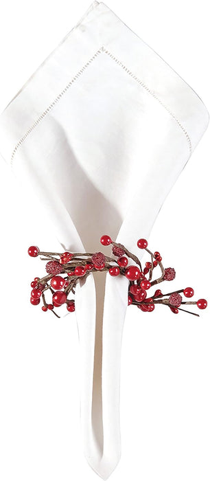 Berries Wreath Napkin Ring - Set Of 4