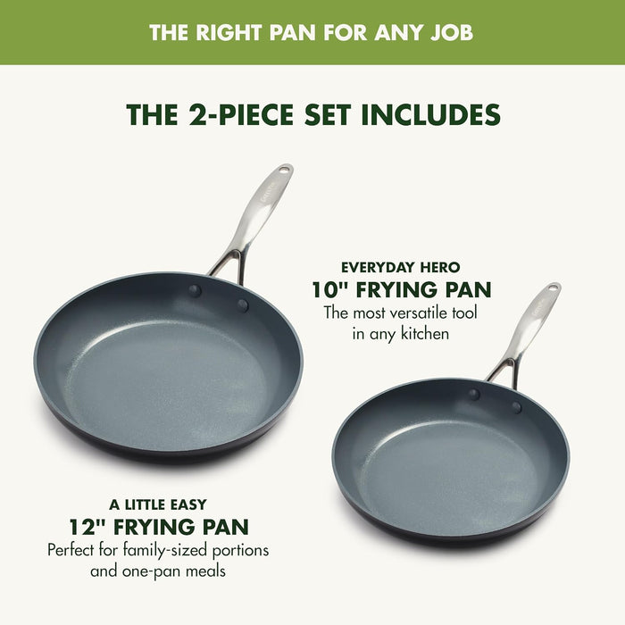 Valencia Pro Healthy Ceramic Nonstick 2 Piece Frying Pan Set