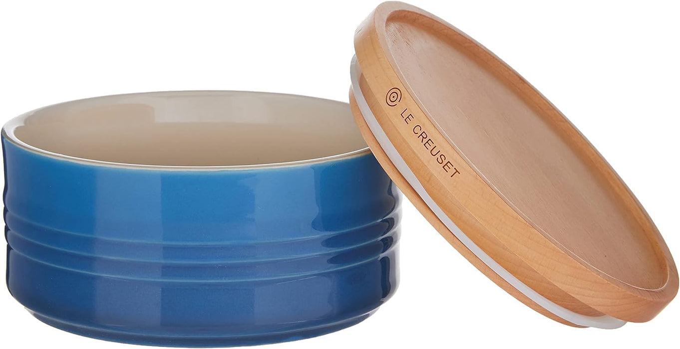 Le Creuset Stoneware Canister With Wood Lid - Marseille