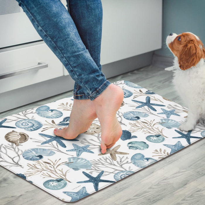 Blue Shells Comfort Kitchen Floor Mat