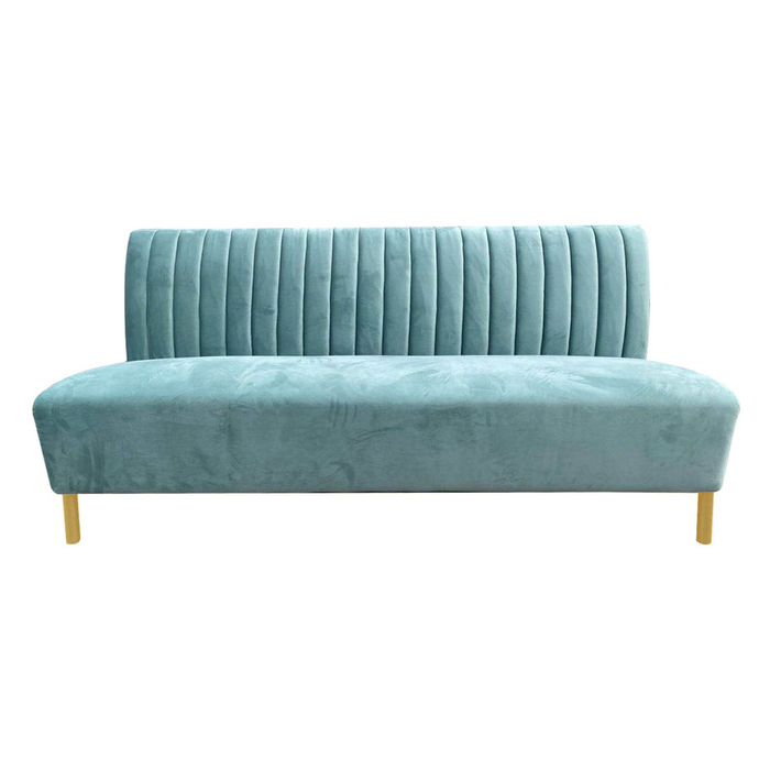 Modern Light Green & Gold Fabric Sofa