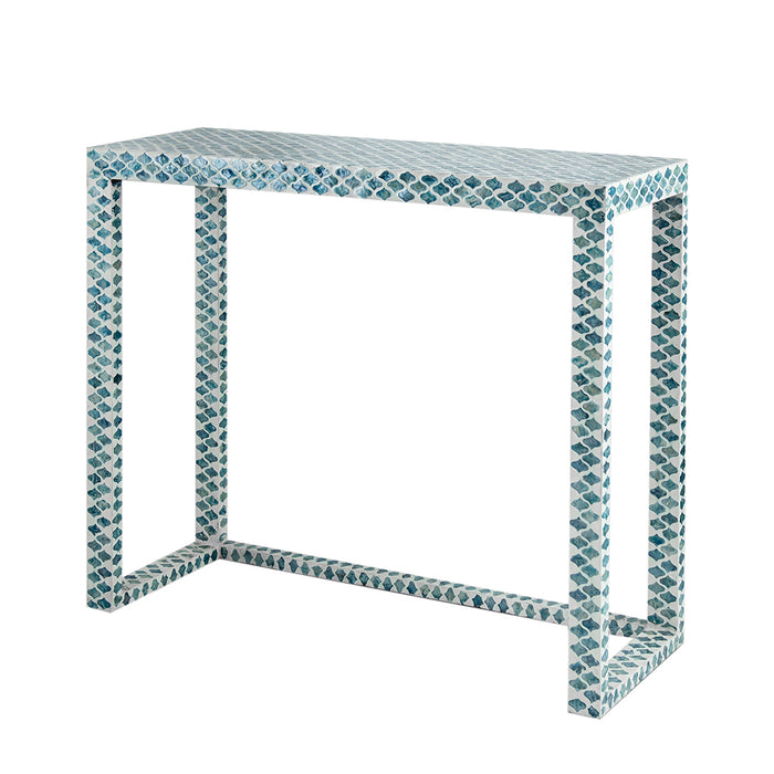 Blue Capiz Inlay Console