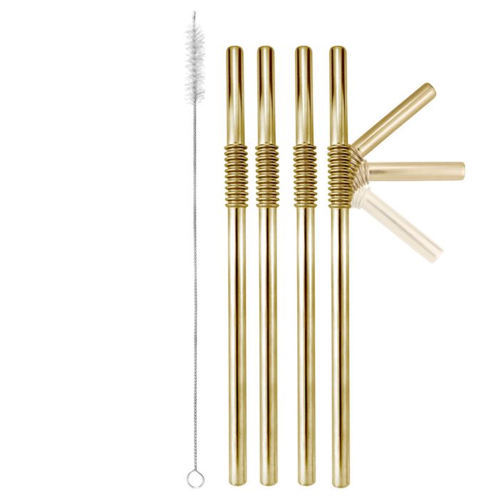 Turtleneck Straw Set - Gold