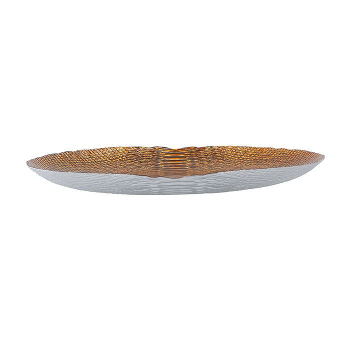 Crocodile Print Glass Charger