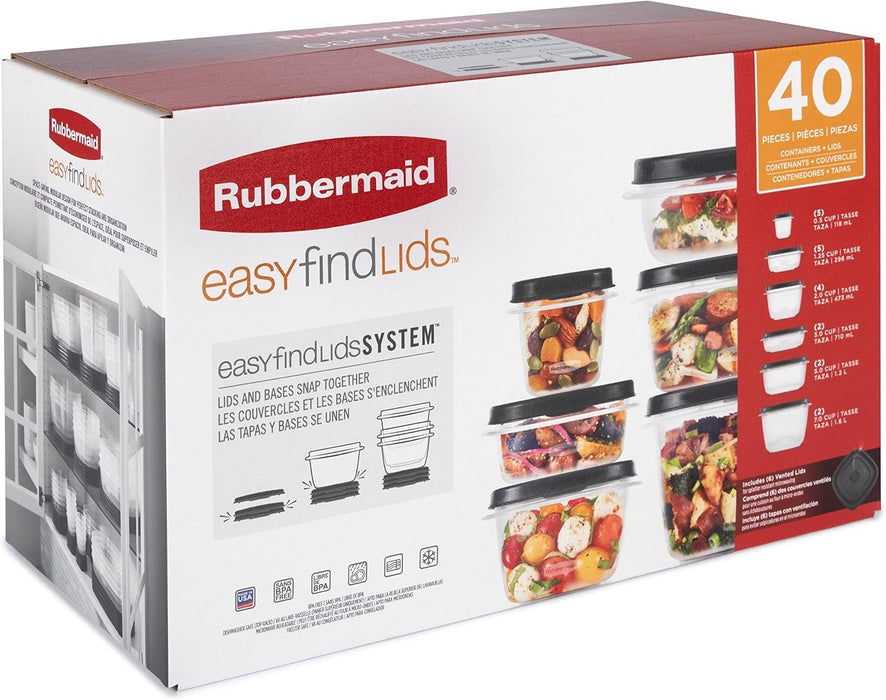 40pc. Rubbermaid Food Containers