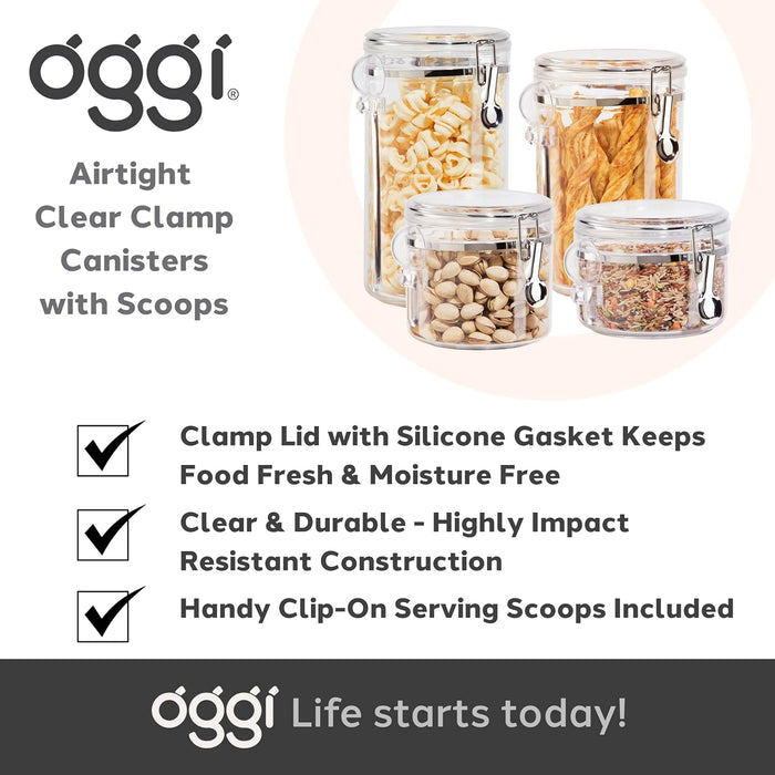 Oggi Clear Canister w/Scoop
