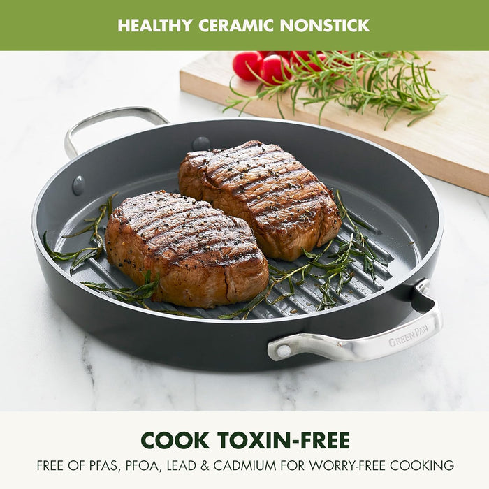 Valencia Pro Hard Anodized Induction Grill Pan