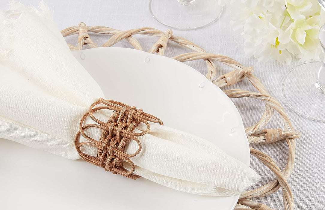 Rattan Napkin Ring - Caramel