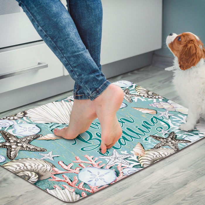 Beach Is Calling Comfort Kitchen Floor Mat