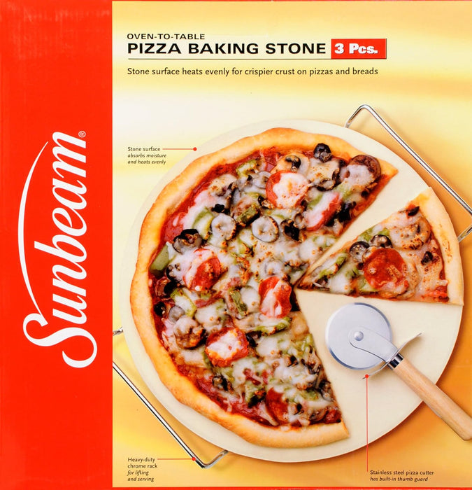 3pc. Sunbeam Pizza Baking Stone