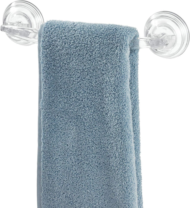 InterDesign Clear Plastic Power Lock Suction Towel Bar