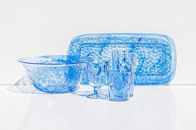 Aegean Swirl Blue Serve Bowl
