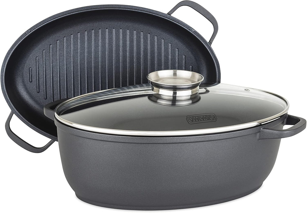3-in-1 Viking Cast Nonstick Oval Roaster