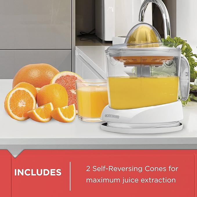 Black & Decker Electric Citrus Juicer - White