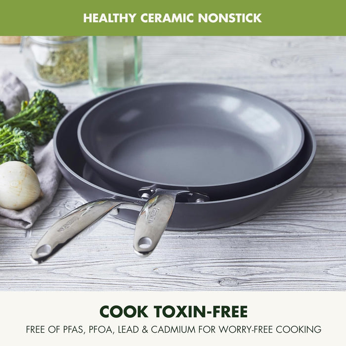 Valencia Pro Healthy Ceramic Nonstick 2 Piece Frying Pan Set
