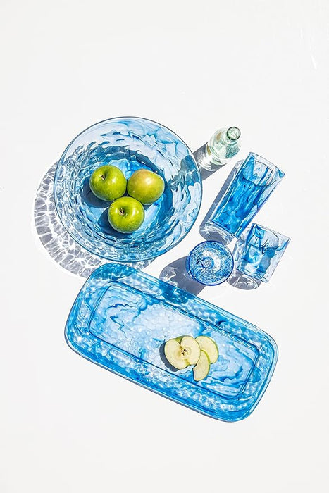 Aegean Swirl Blue Serve Bowl