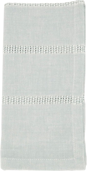 Leno Stripe Blue Grey Napkins