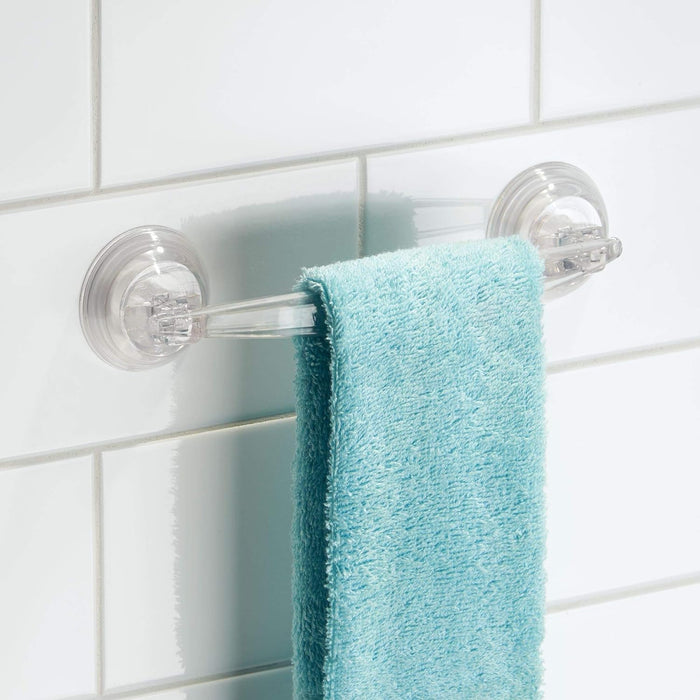 InterDesign Clear Plastic Power Lock Suction Towel Bar