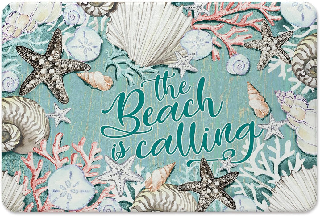 Beach Is Calling Comfort Kitchen Floor Mat