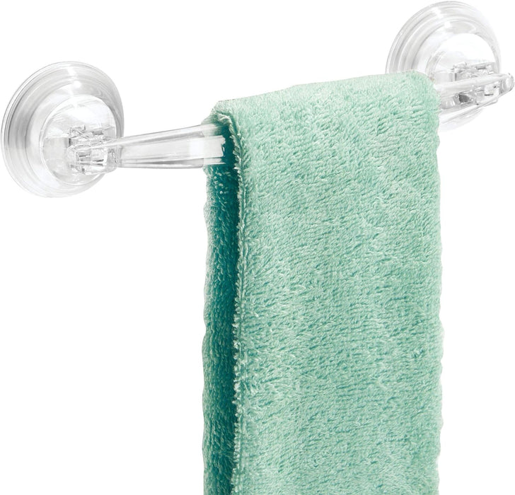 InterDesign Clear Plastic Power Lock Suction Towel Bar