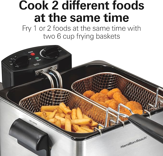 2 basket deep fryer