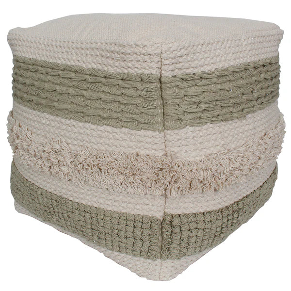 Fringe Evergreen Pouf