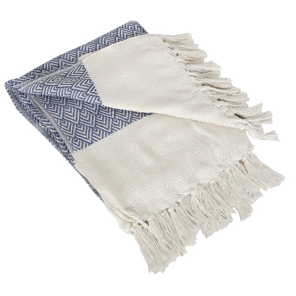 Indigo Indoor Outdoor Throw