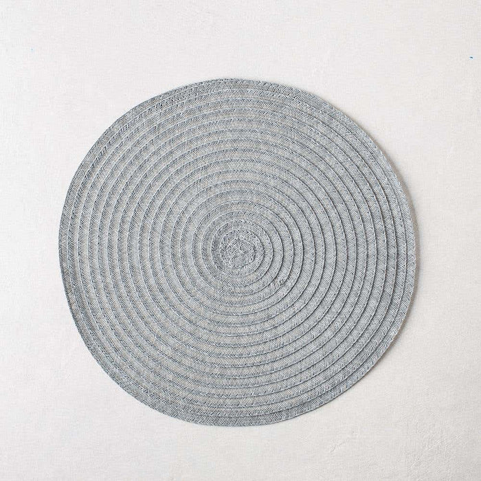 Urban Two Tone Woven Round Vinyl Placemat