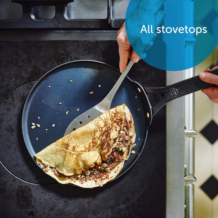 10" Black Steel Crepe Pan