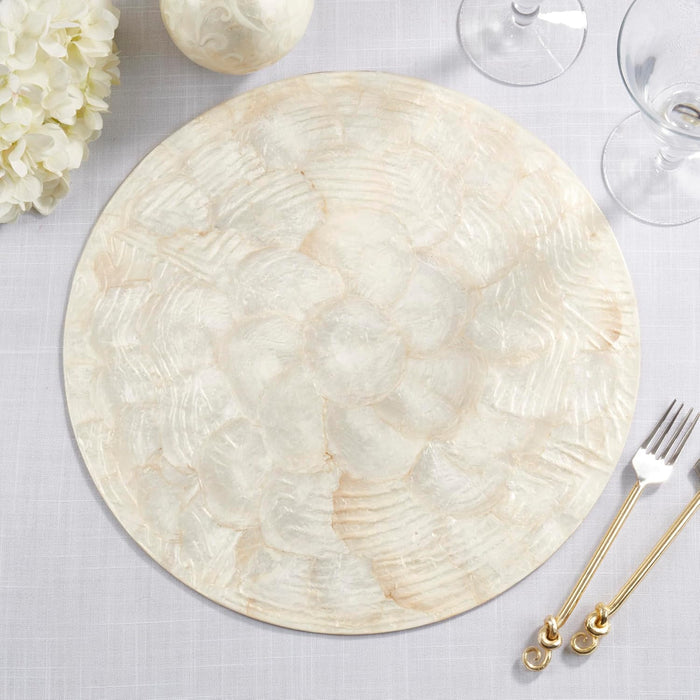 Wavy Capiz Ivory Placemats