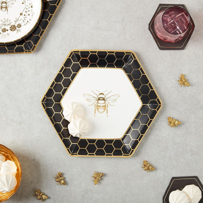 8pk. Honeycomb Hive Disposable Dinner Plates