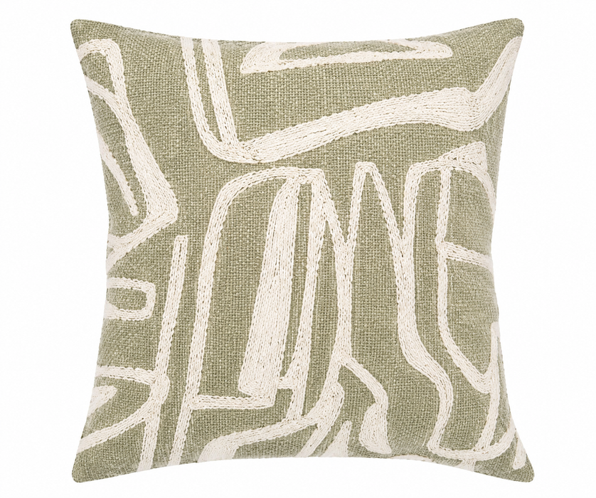 Abstract Green Pillow