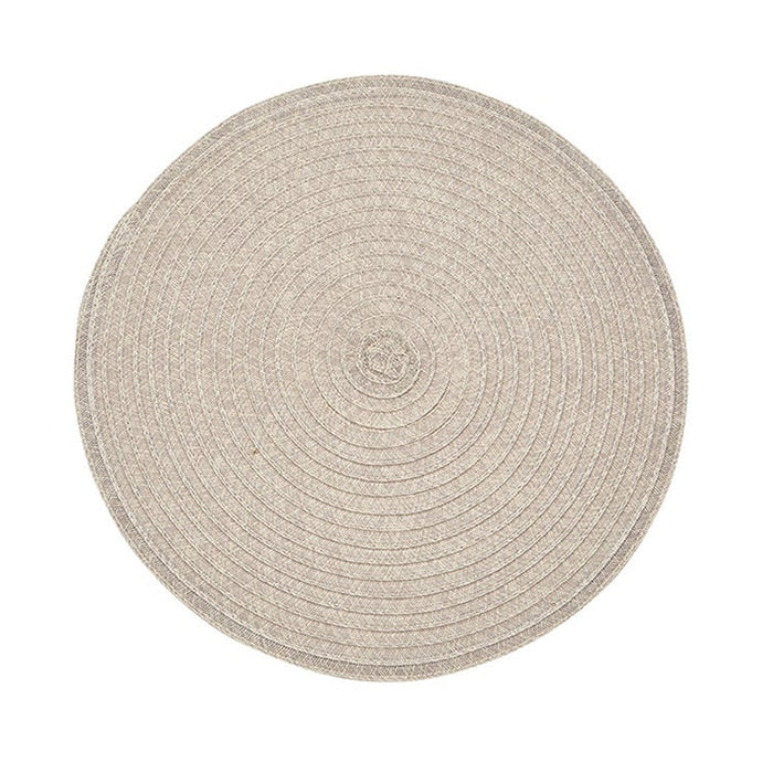 Urban Two Tone Woven Round Vinyl Placemat