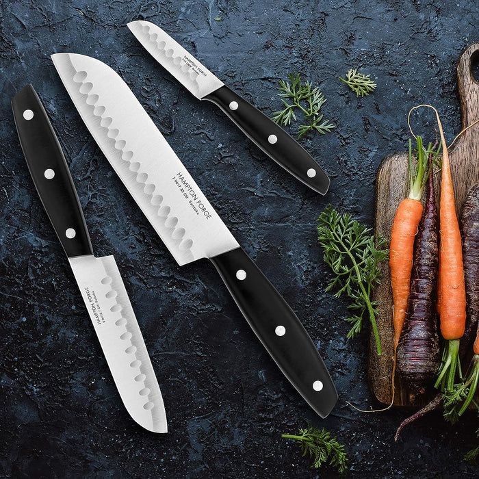 Mirage 3-Piece Santoku / Clampback - Black