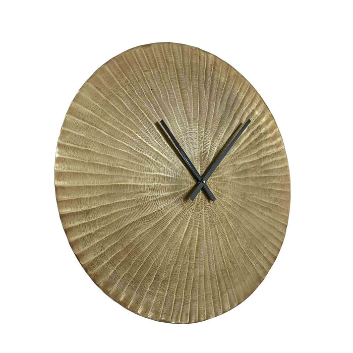 Metal Sunburst Textured Wall Clock