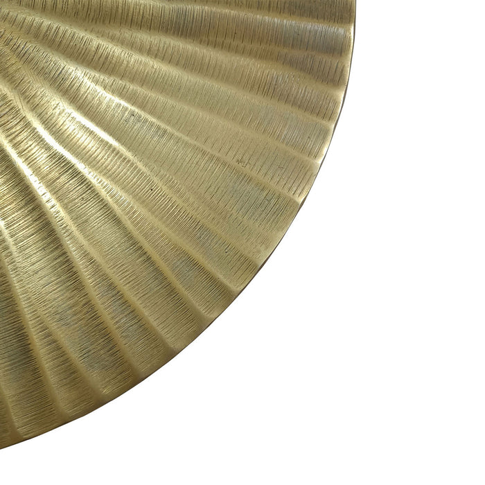 Metal Sunburst Textured Wall Clock