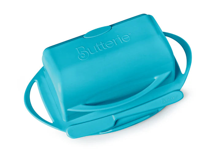Flip-Top Butter Dish - Aqua