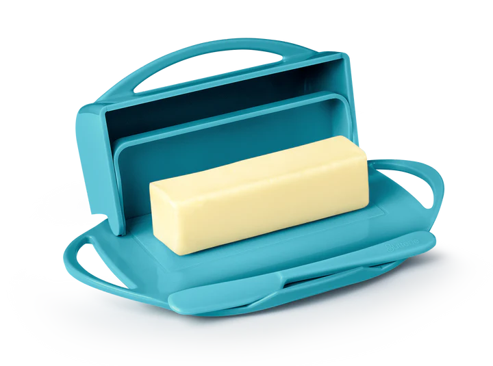 Flip-Top Butter Dish - Aqua