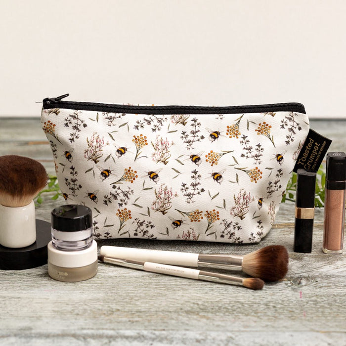 Bee & Honeysuckle Makeup Bag - Pure
