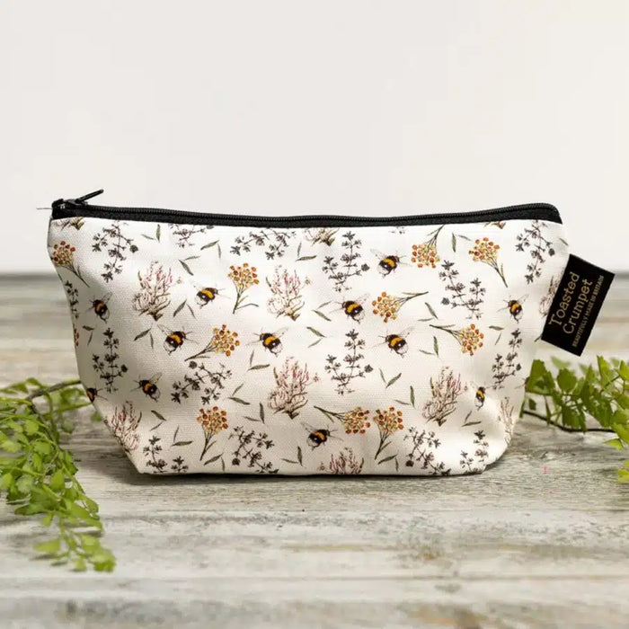Bee & Honeysuckle Makeup Bag - Pure