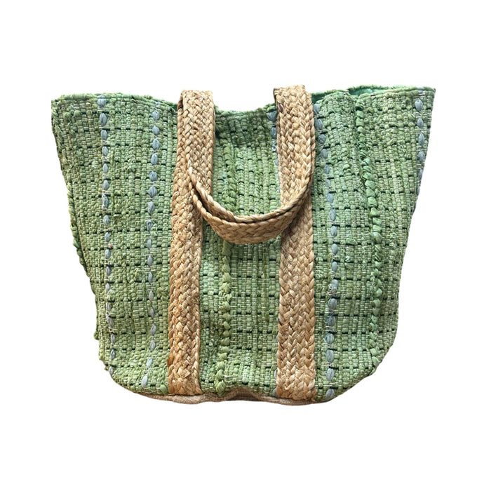 Recycled Cotton Tote Bag w/Jute Handles