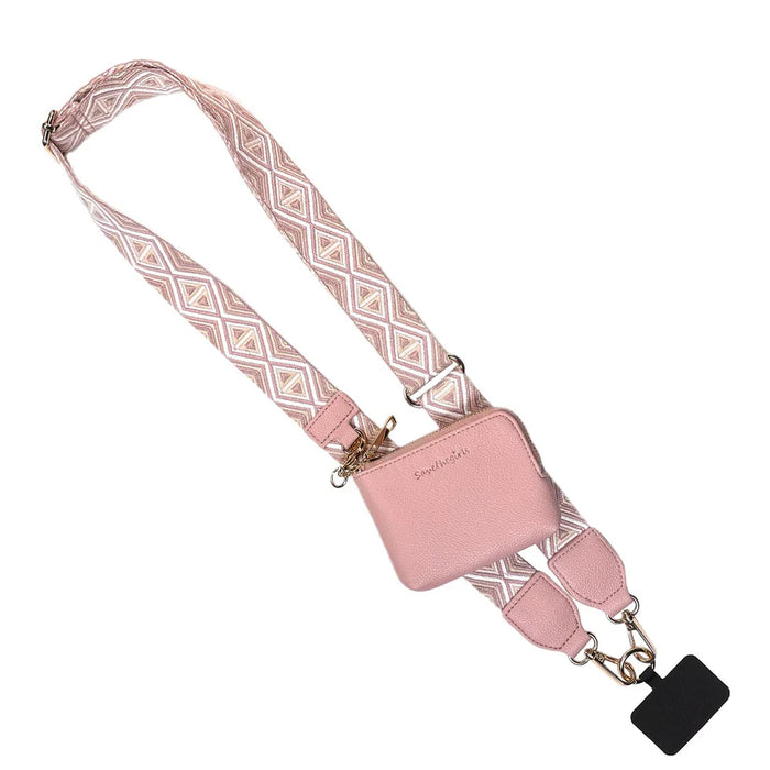 Clip and Go w/ RFID Pouch Diamond Pattern Pink